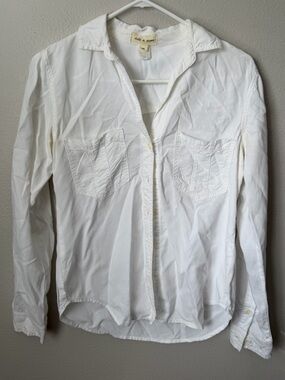 Anthropologie cloth & stone White Button-down top Women’s Xs minimalist